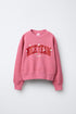 Zara VARSITY PRINT SWEATSHIRT