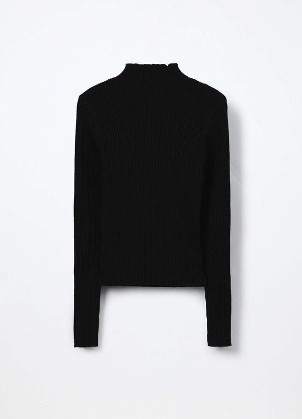Knitted viscose blend turtleneck