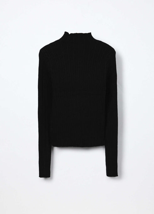 Knitted viscose blend turtleneck