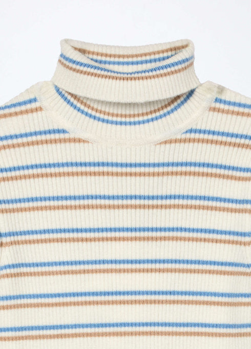 Viscose blend turtleneck sweater for girls