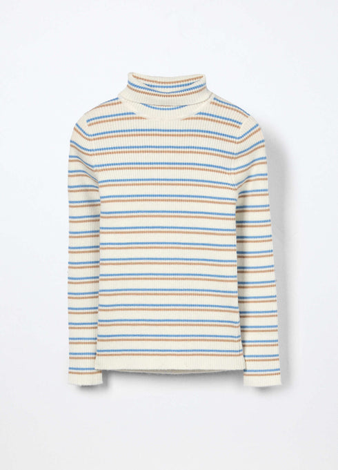 Viscose blend turtleneck sweater for girls