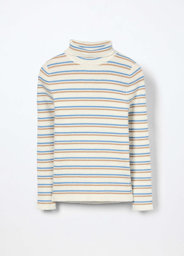 Viscose blend turtleneck sweater for girls