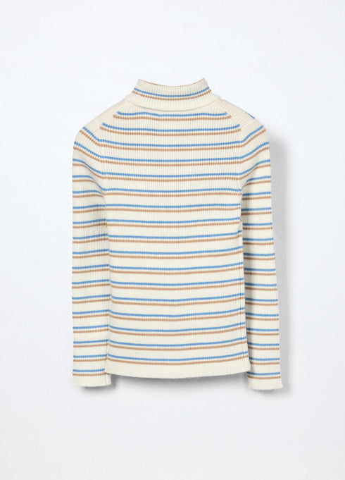 Viscose blend turtleneck sweater for girls