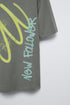 ZARA GRAFFITI T-SHIRT WITH LABEL