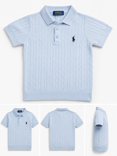 Ralph Lauren Kids Knitted Polo Shirt | Small Pony Logo Boys Top