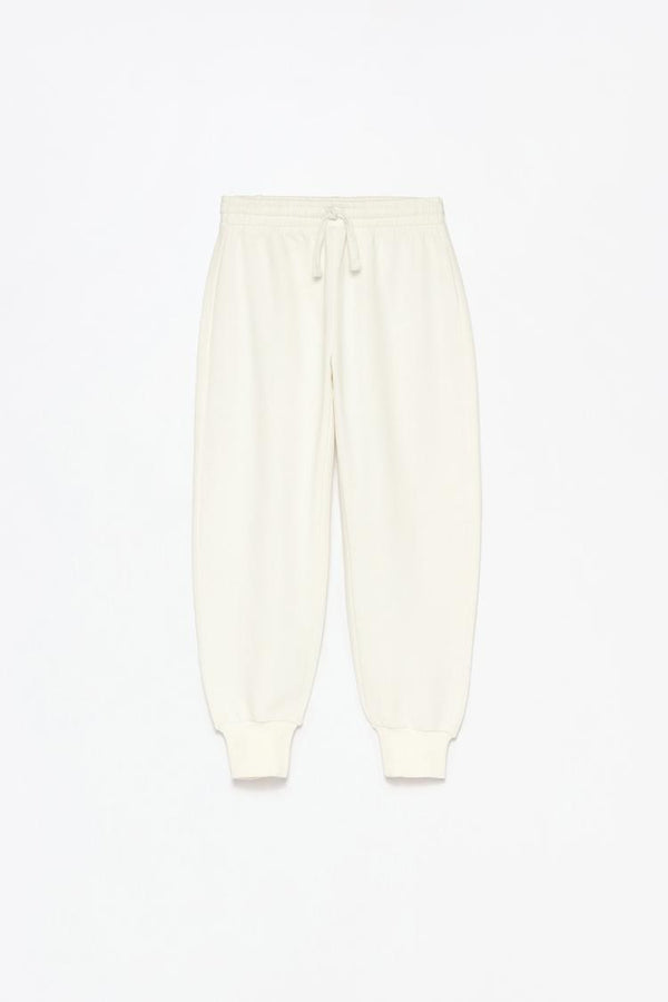 LEFTIES White basic Plush trousers