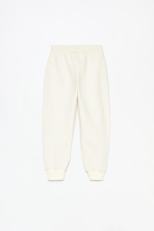 LEFTIES White basic Plush trousers