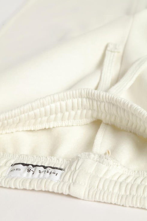 LEFTIES White basic Plush trousers