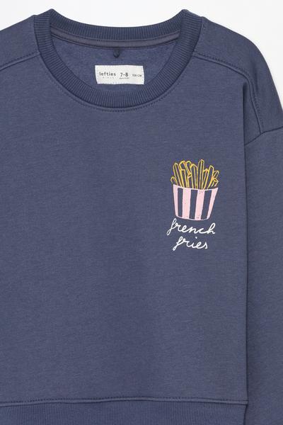 LEFTIES Fries Printed plush sweatshirt