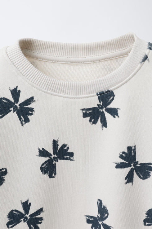 PRINTED RIB SWEATSHIRT