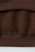 ZARA BROWN BASIC SLOGAN SWEATSHIRT