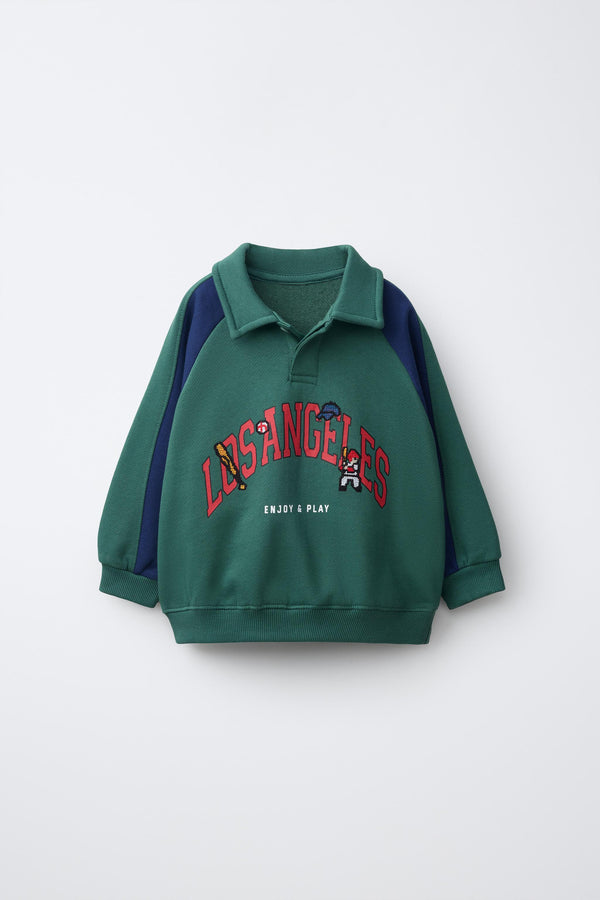 ZARA SLOGAN SWEATSHIRT