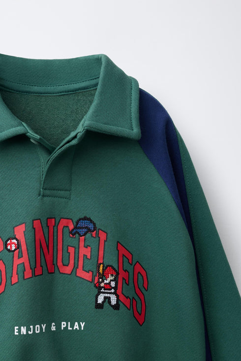 ZARA SLOGAN SWEATSHIRT
