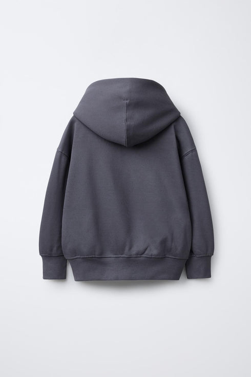 EMBROIDERED SLOGAN HOODIE