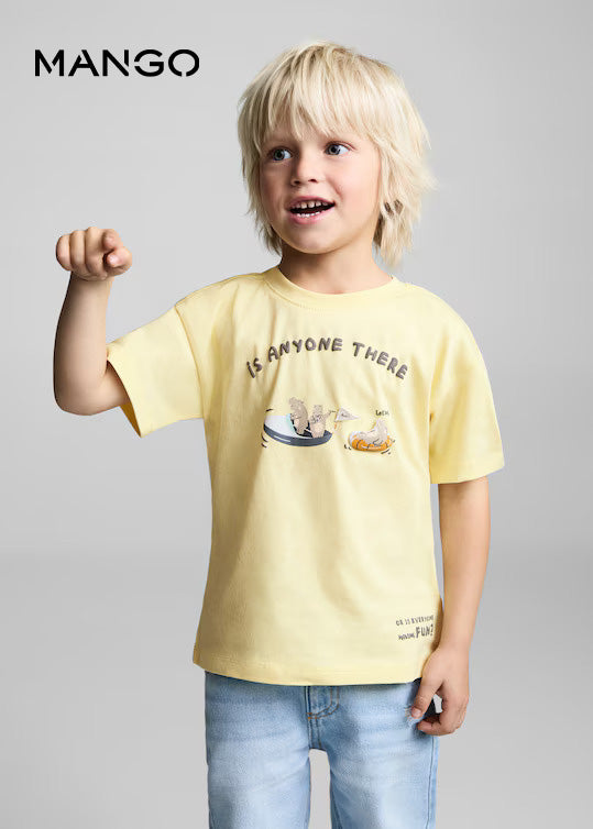 MANGO t-shirt with printed drawing