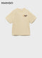 MANGO Printed cotton blend T-shirt