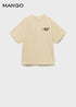 MANGO Printed cotton blend T-shirt