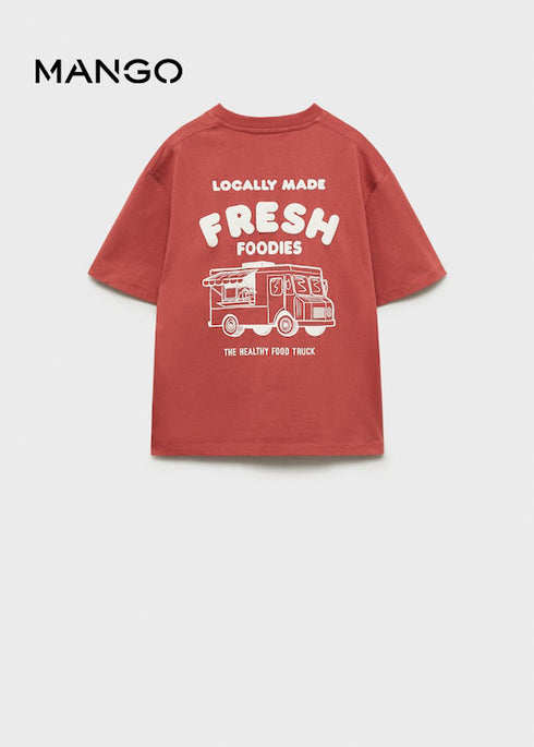 Mango Embossed t-shirt