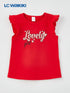 LC Waikiki Ecru Crew Neck Printed Baby Girl Tank Top 2-Pack