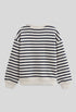 Striped sweatshirt containing GOTS organic cotton