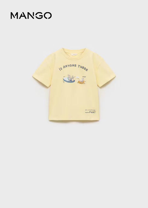 MANGO t-shirt with printed drawing