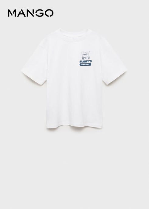MANGO Short-sleeved cotton t-shirt