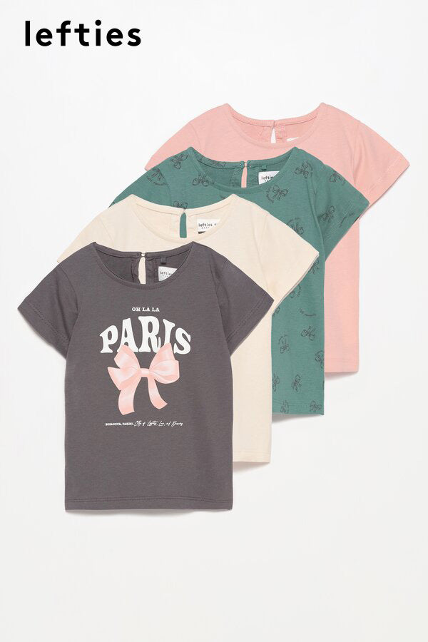 Lefties 4-pack of contrast T-shirts