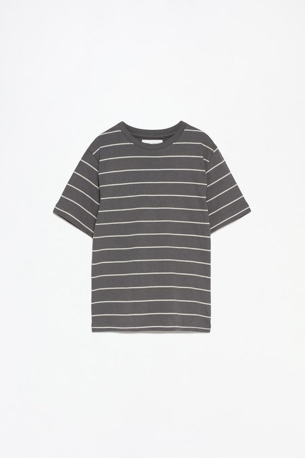 Lefties Grey striped T-shirts