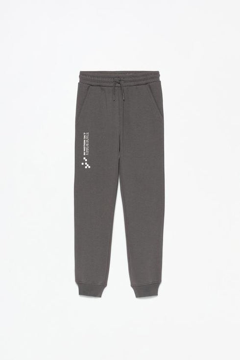 LEFTIES Plush zip-up sweatshirt and trousers co-ord (Grey)