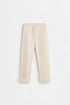 Lefties Off White Straight fleece pants