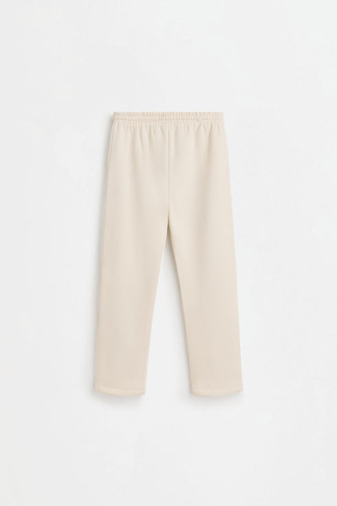 Lefties Off White Straight fleece pants