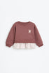 Sweatshirt with ruffle detail.