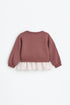 Sweatshirt with ruffle detail.