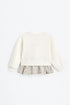 Sweatshirt with ruffle detail.