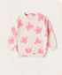Zara PINK FLOWERS PLUSH SWEATSHIRT WITH TROUSER SET