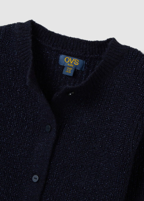 Girls' Blue Regular Fit Cardigan