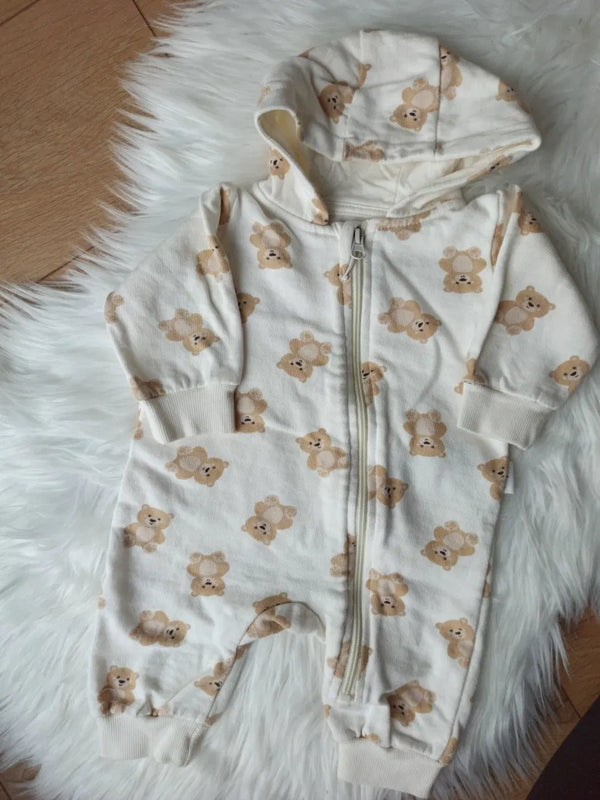 Creamy brown bear romper suit Sinsay 62 spring autumn