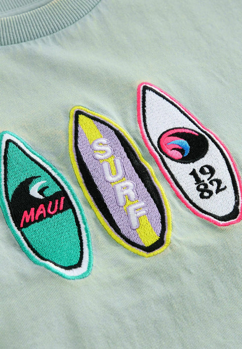Next SHORT SLEEVE - REGULAR FIT - T-shirt print - mineral green embroidery
