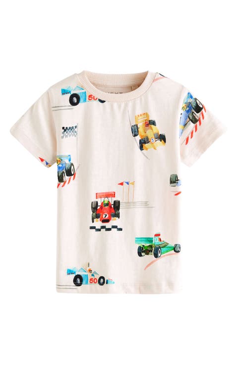 Kids' Race Car Print T-Shirt NEXT