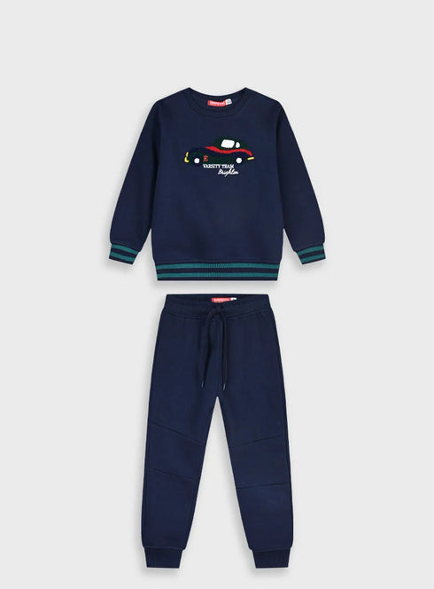 Sweatshirt jumpsuit with embroidery SET | MAREN