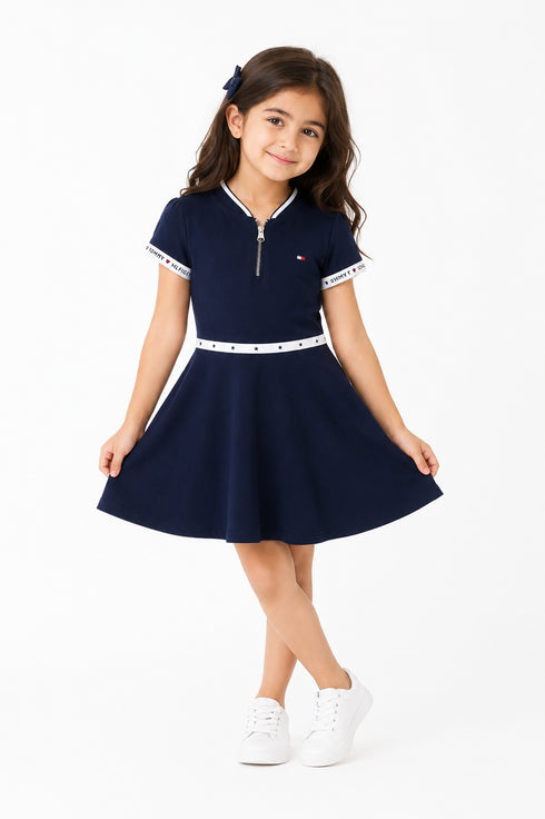 Tommy Hilfiger Girls Navy Blue Frock