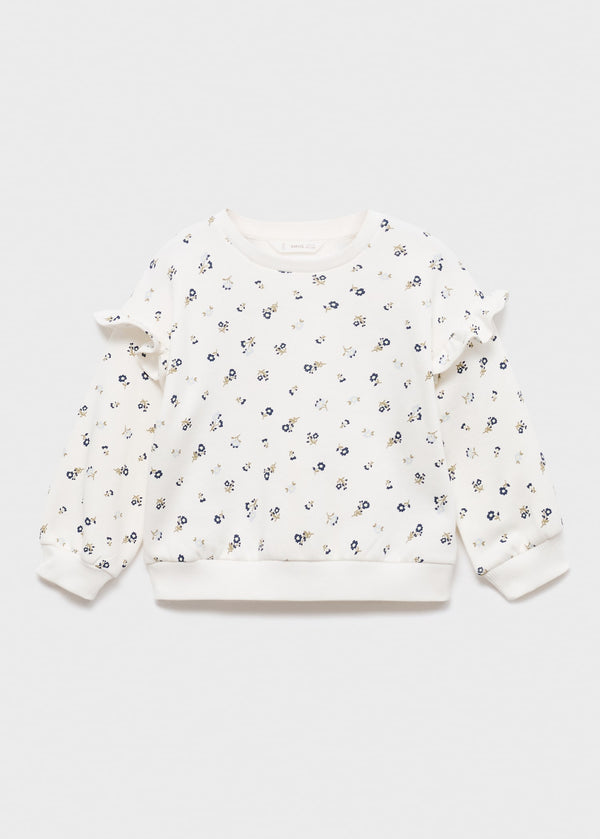 Mango Ruffle detail sweatshirt