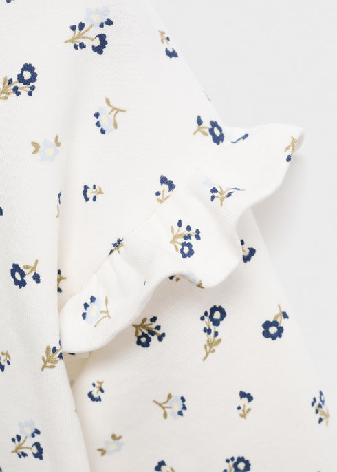 Mango Ruffle detail sweatshirt