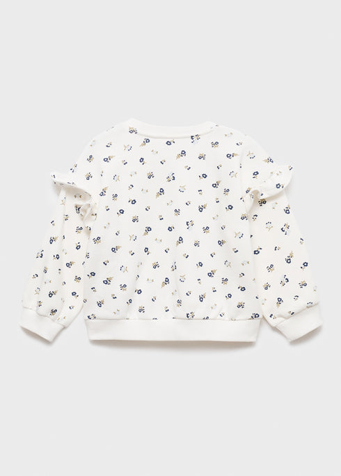 Mango Ruffle detail sweatshirt