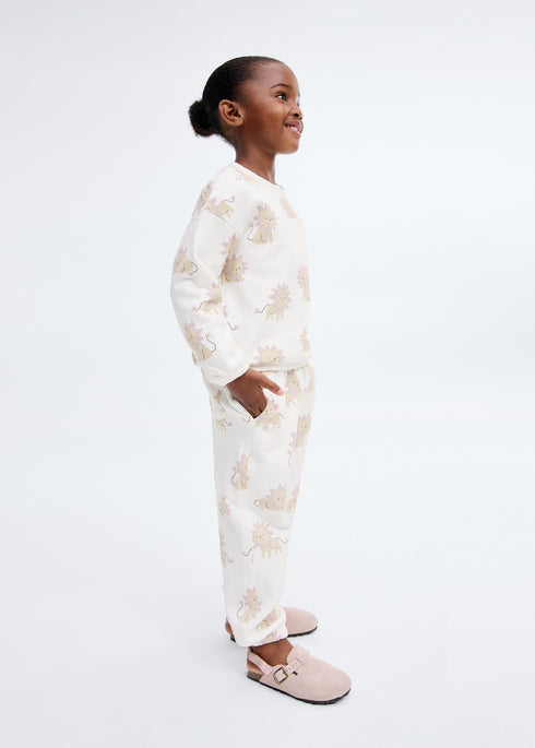 Mango Lion Printed cotton joggers & sweatshirt