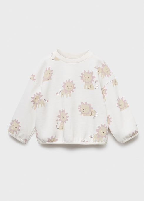 Mango Lion Printed cotton joggers & sweatshirt