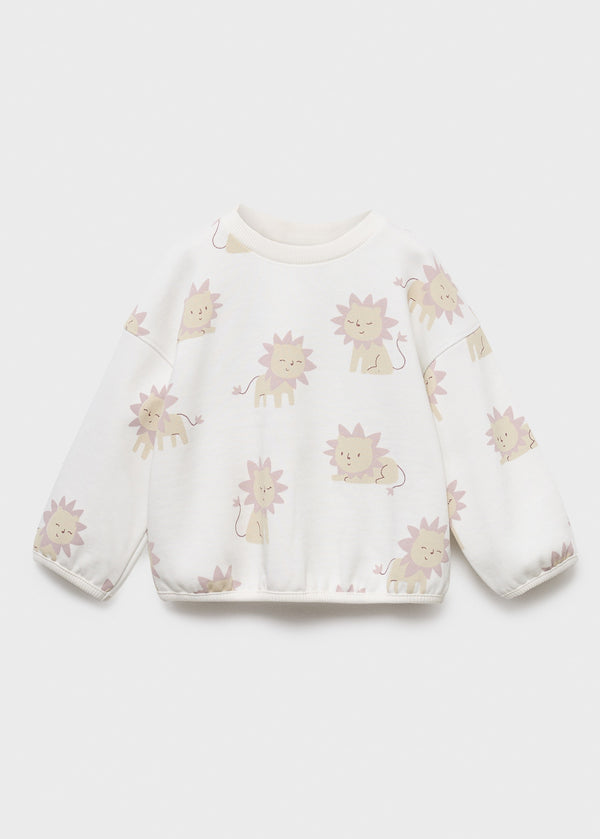 Mango Lion Printed cotton joggers & sweatshirt