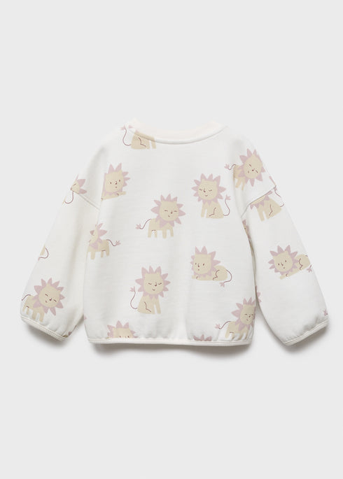 Mango Lion Printed cotton joggers & sweatshirt