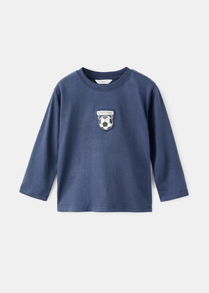 Embroidered printed T-shirt