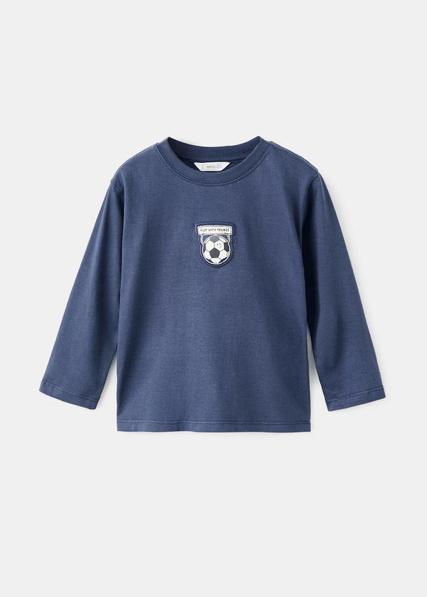 Embroidered printed T-shirt